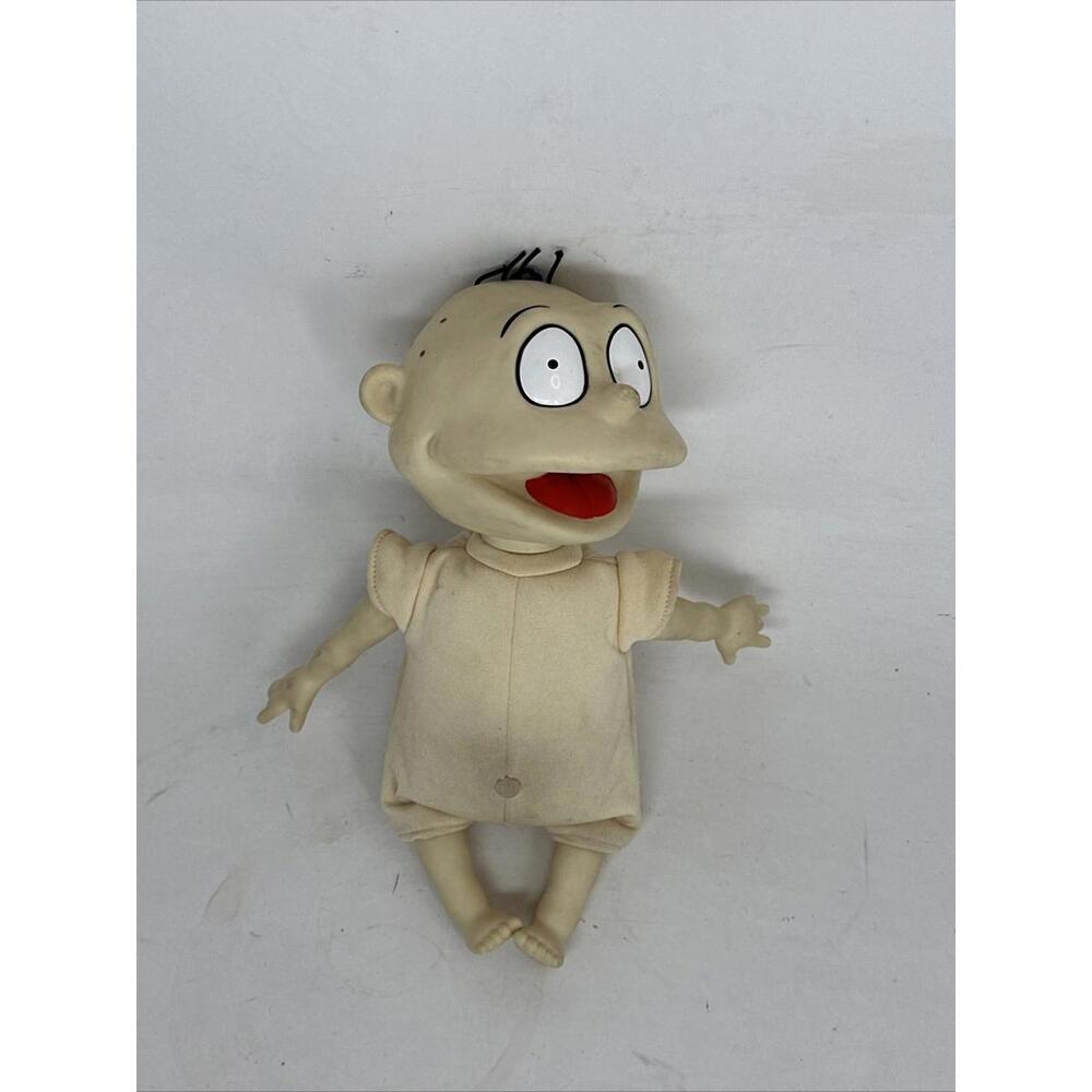 Mattel 1997 Rugrats TOMMY PICKLES Vinyl Doll - Squeaks & Raises Arms No Clothes